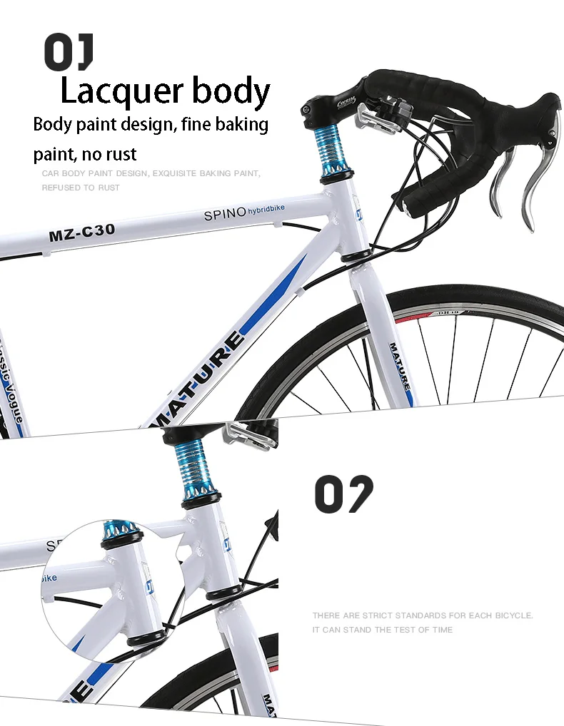 Top Aluminum alloy road bicycle, variable speed, disc brake 700C  jinmaizhuo 3