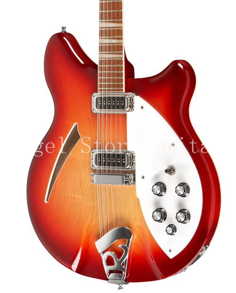 

New Custom Ric Guitar 360 12 Strings Electric Guitar Semi Hollow Body Triangle Mother Of Pearloid Fingerboard China