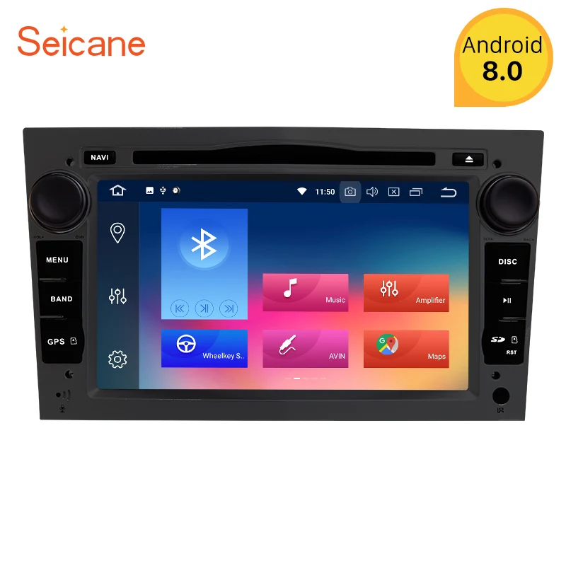 

Seicane RAM 4G 1024*600 7" Android 8.0 Bluetooth Car FM Radio DVD GPS Nav for Opel Corsa Astra Vectra Zafira support OBD2 AUX SD