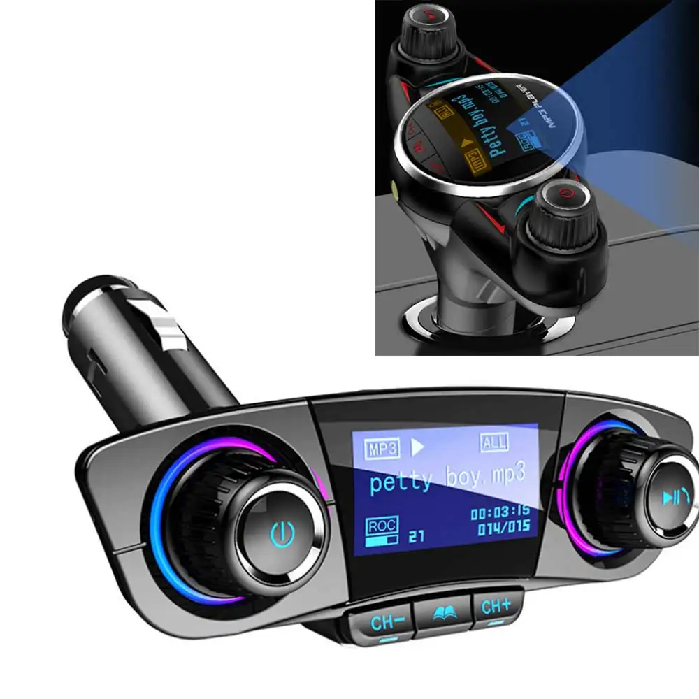 Беспроводной fm передатчик Aux модулятор Bluetooth громкая связь автомобильный