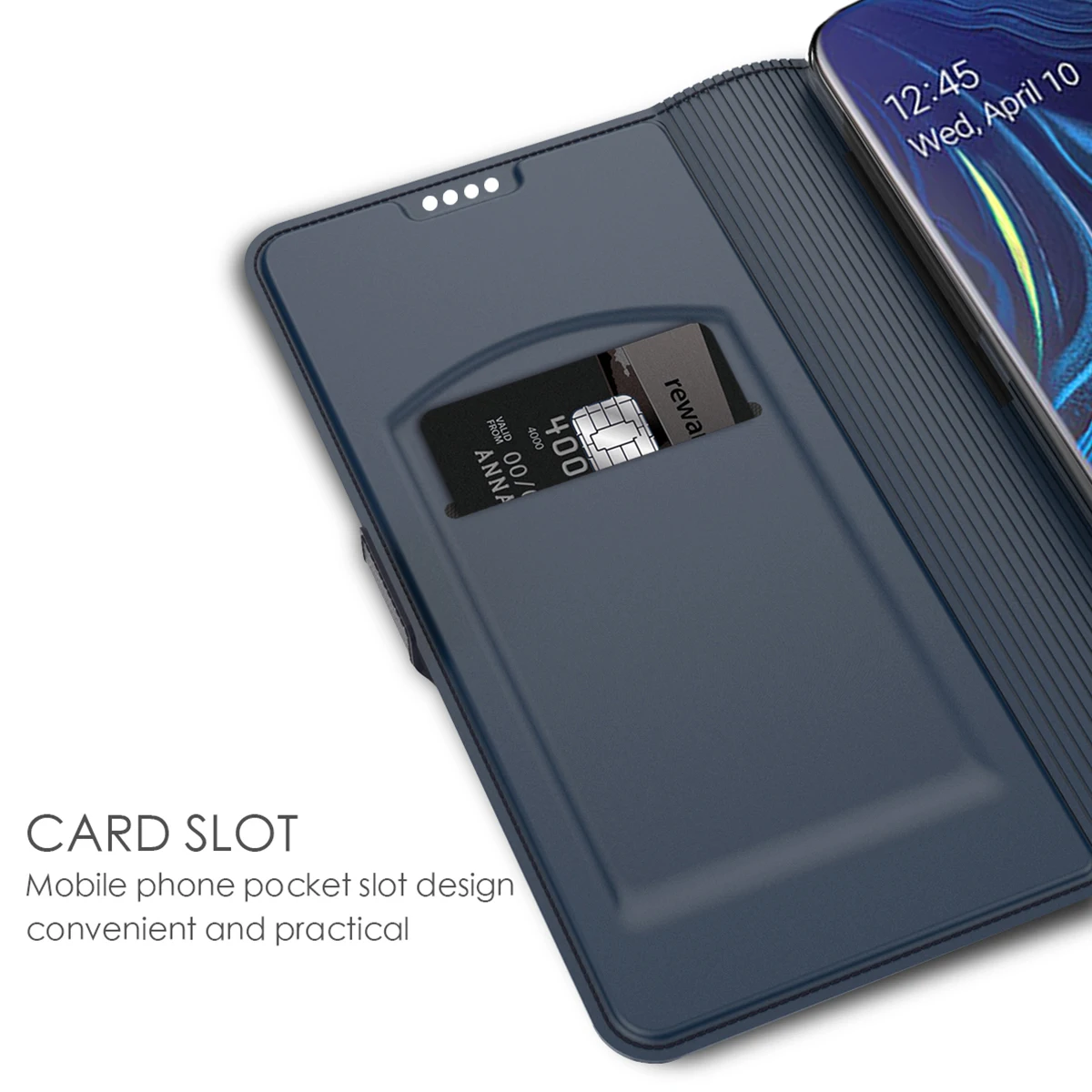 Чехол для Samsung A50 из искусственной кожи с откидной крышкой и подставкой чехол