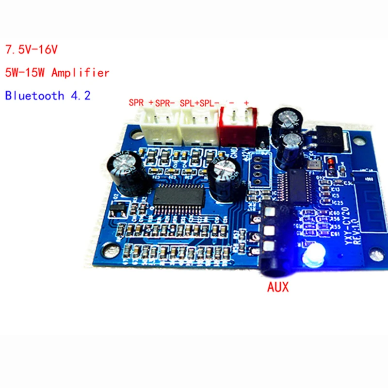 LEORY bluetooth декодер доска Динамик аудио усилитель модифицированный модуль bluetooth 4,2 цепи стерео модуль 7,5 V-16 V 2*15 Вт