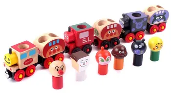 

6 PCS Magnetic Anpanman Train Children's Educational Toys Magnetic Train Bread Free Shipping ML0156