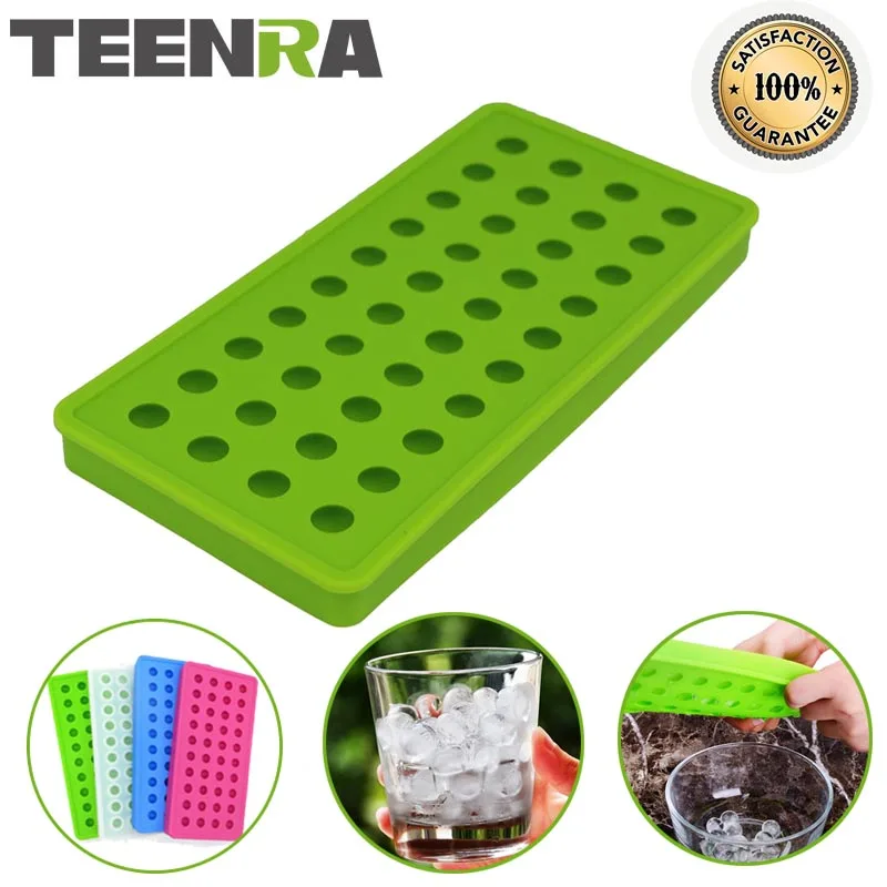 

TEENRA 1Pcs 40 Cavity Silicone Ice Cube Mini Ice Ball Maker Silicone Ice Cube Trays Mould Sphere Ice Mold Maker Form