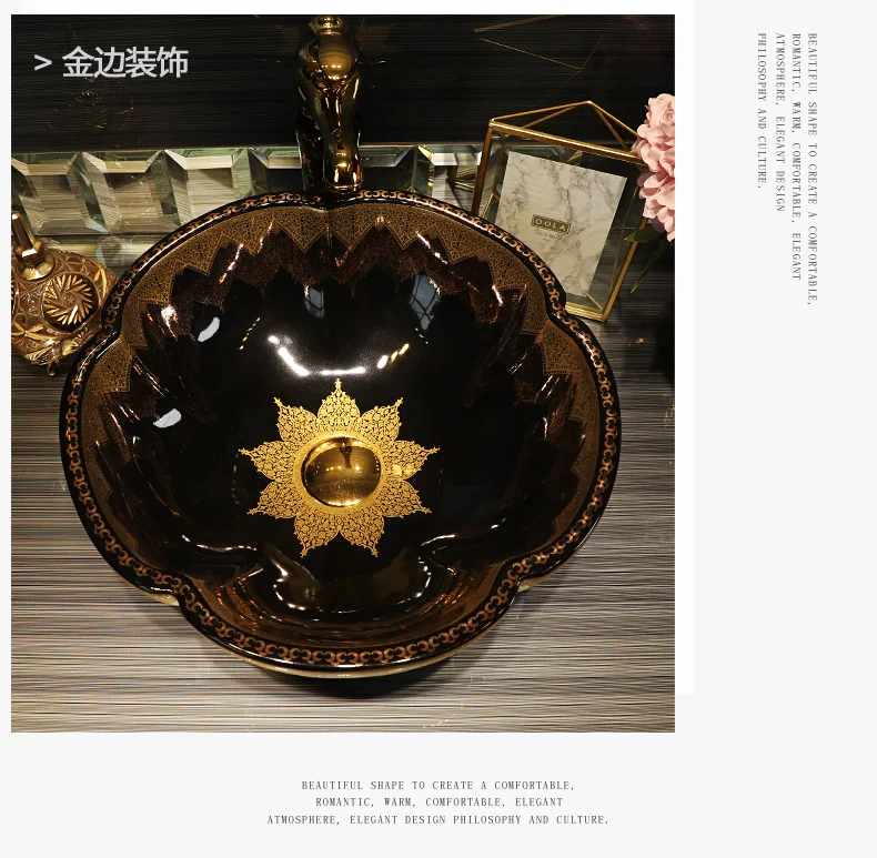 China Artistic Porcelain Handmade Porcelain Lavabo Bathroom Vessel Sinks ceramic wash basin counter basin (9)