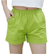 Candy color women shorts casual style ladies shorts hot sale plus size cotton female shorts femininos