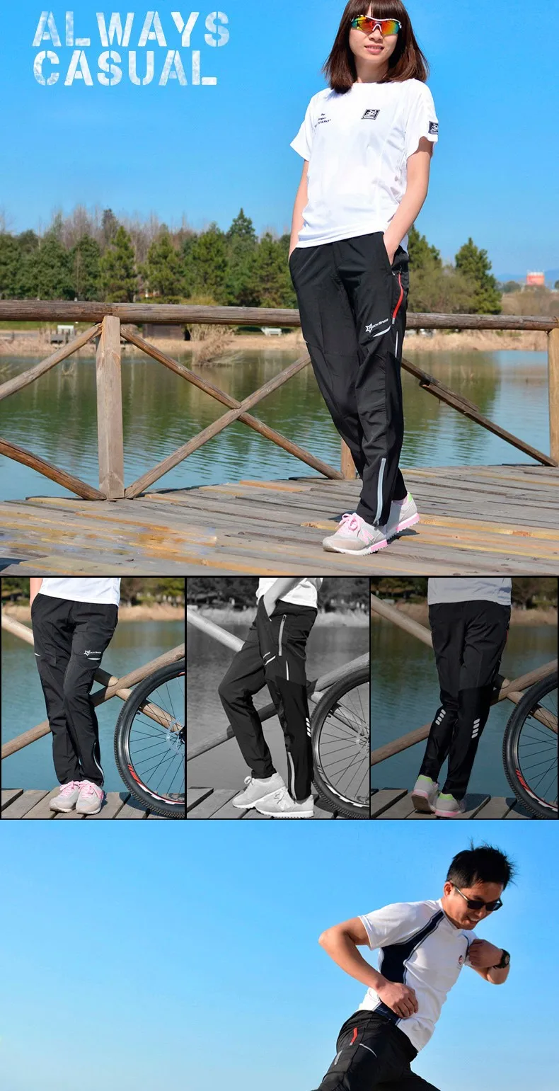 ROCKBROS спортивные штаны для велоспорта многофункциональная спортивная одежда для велосипеда светоотражающие Колготки штаны для велоспорта Одежда для велоспорта длинные брюки