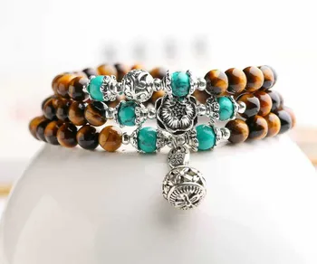 

Tiger Eye Natural Stone Bracelets Lucky For Women Men Buddha Energy stone Bracelets Jewelry yellow tiger eye silver accessories