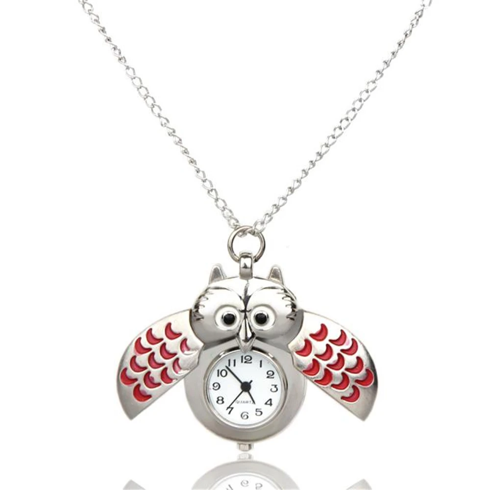 OTOKY карманные часы для женщин модные мини металлические Сова двойной открытый кварцевые часы reloj mujer подвесной Relogio Masculino
