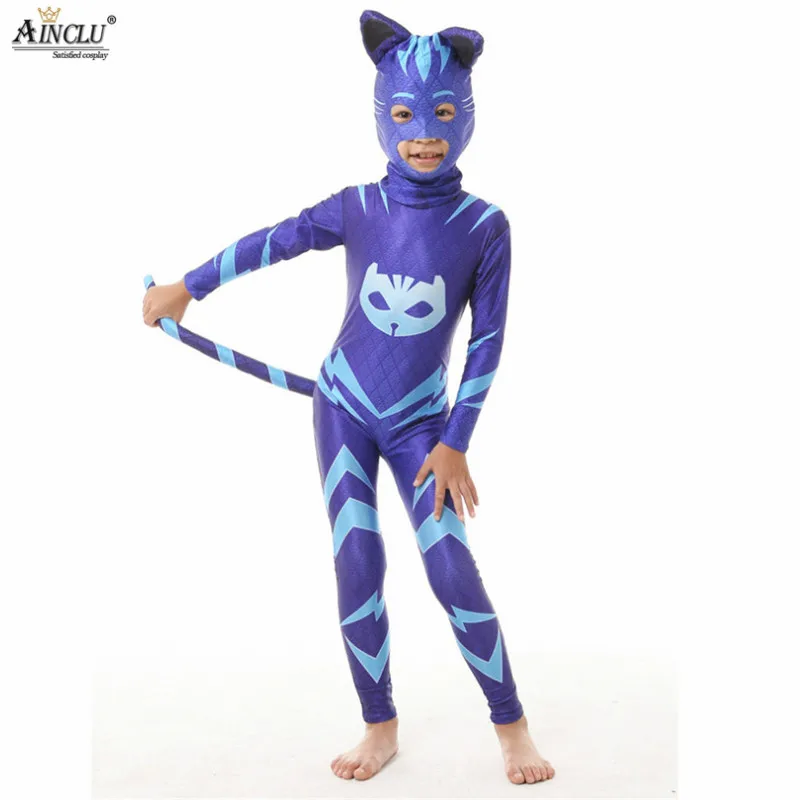Ainclu 24 hrs Out Amaya Cosplay Costume Gekko Catboy Birthday Party Halloween Costumes With Headgear For Kids Free shipping