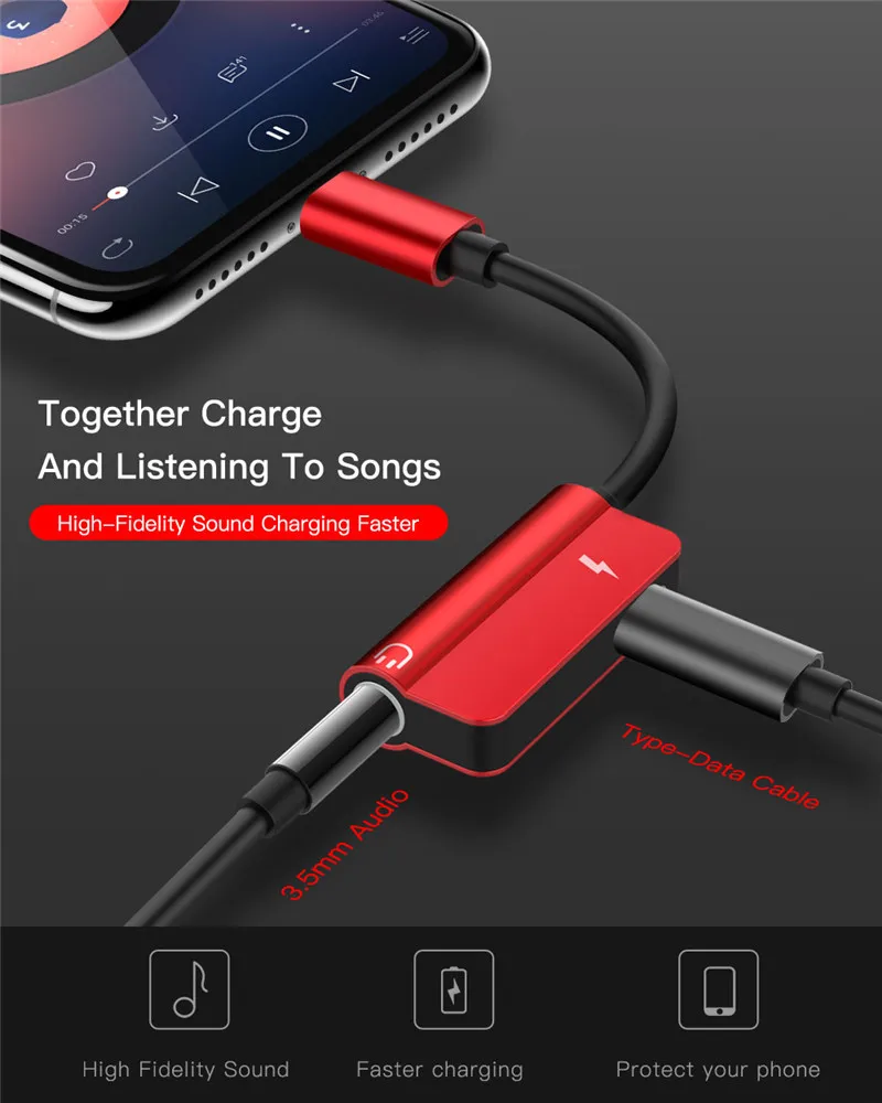 DHL бесплатно 100 шт usb type C аудио кабель 2 в 1 до 3 5 мм Jack зарядный адаптера для