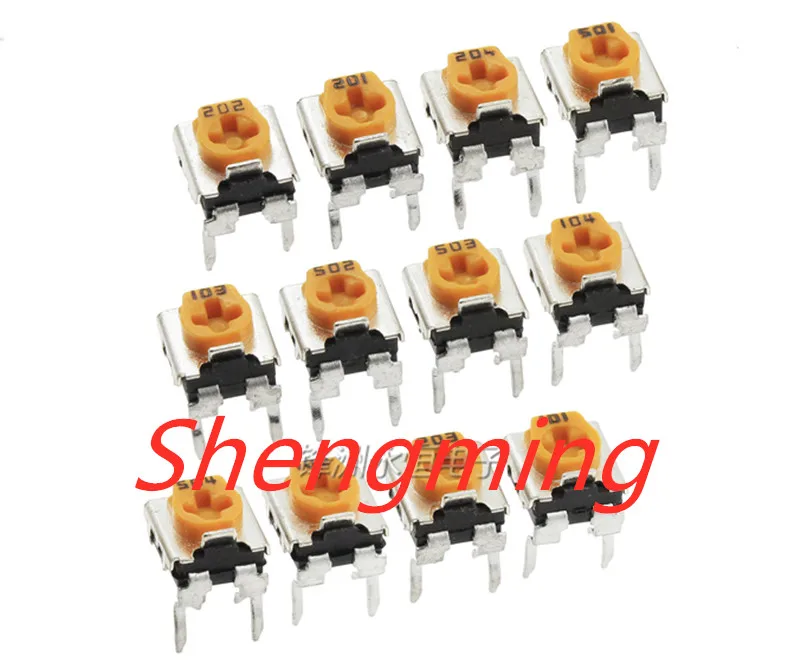 

20pcs WH06-2C 100 200 500 1K 2K 5K 10K 20K 50K 100K 200K 500K 1M ohm Trimmer Potentiometer variable resistors