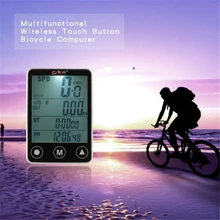 Wireless Bicycle Computer Cycling Bike Stopwatch Sensor Waterproof with LCD Display Odometer Speedometer LED Backlight