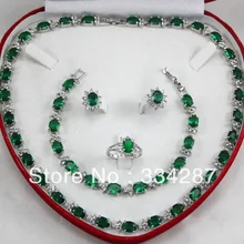 Новинка! цвет CZ Кристалл кольцо браслет, серьги, ожерелье комплект ювелирных изделий