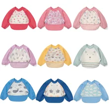 Детский нагрудник, мягкая, для кормления, для малышей, водонепроницаемая одежда с рисунком