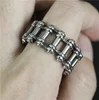 Drop Ship Size 7~14 Fashion Biker Chain Ring Polishing Cool 316L Stainless Steel Jewelry Motor Biker Ring 5