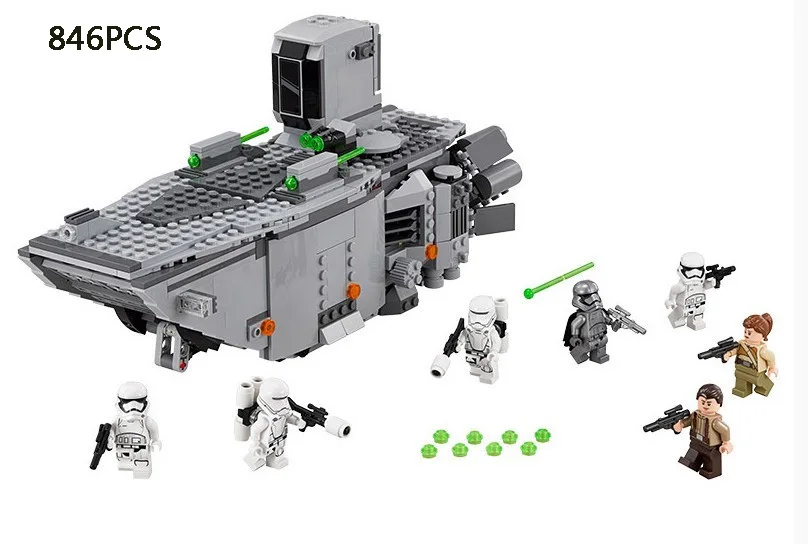

Latest Space Star war First Order transporter building block stormtroopers Captain Phasma bricks lepins compitable lego75103 toy
