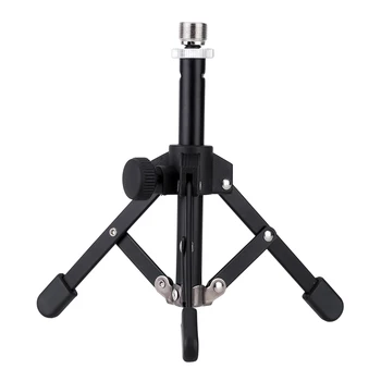 

MS-12 Mini Tabletop Tripod Microphone Mic Stand Holder Foldable Desktop + Mic Clip Holder Bracket