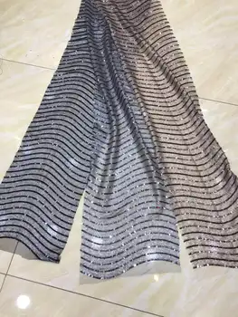 

5 yards on sale nice embroidery french lace fabric S-63422 with sequins
