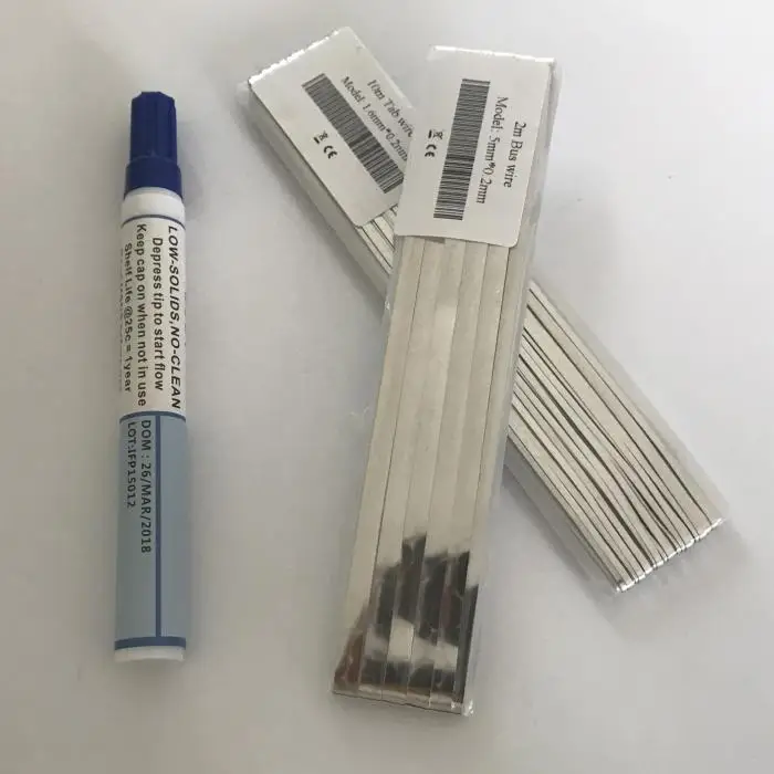 Solar cell tabbing wire 20m 0.8mm*0.25mm + Buss wire 2m 5mm*0.2mm + 1piece flux pen for diy solar panel solder solar cell tabbing wire