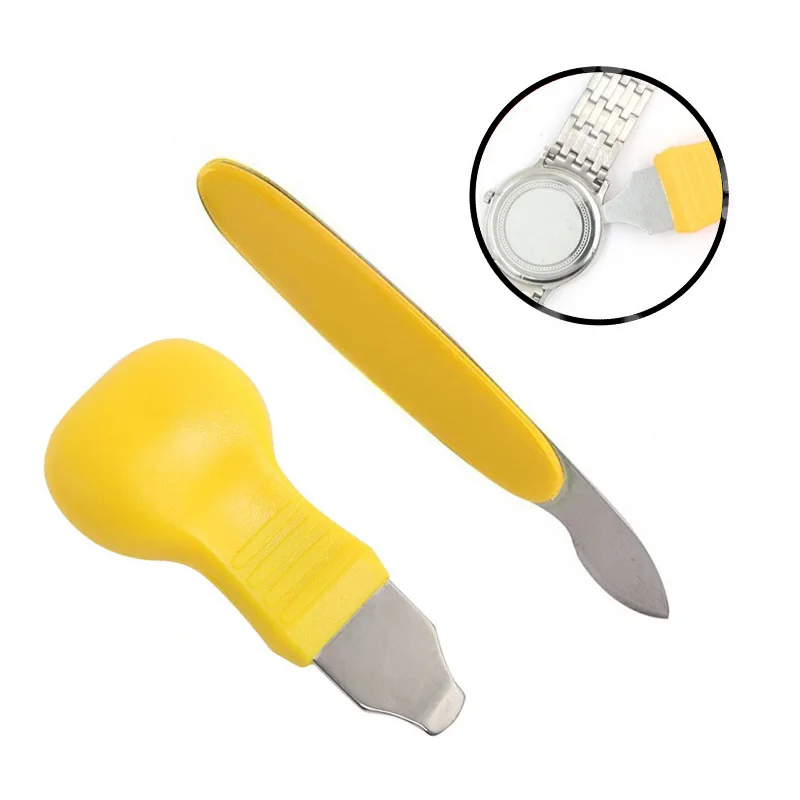 

2pcs Plastic+Stainless Steel Watch Back Case Opener Knife remover repair handle open repairing kit tool set