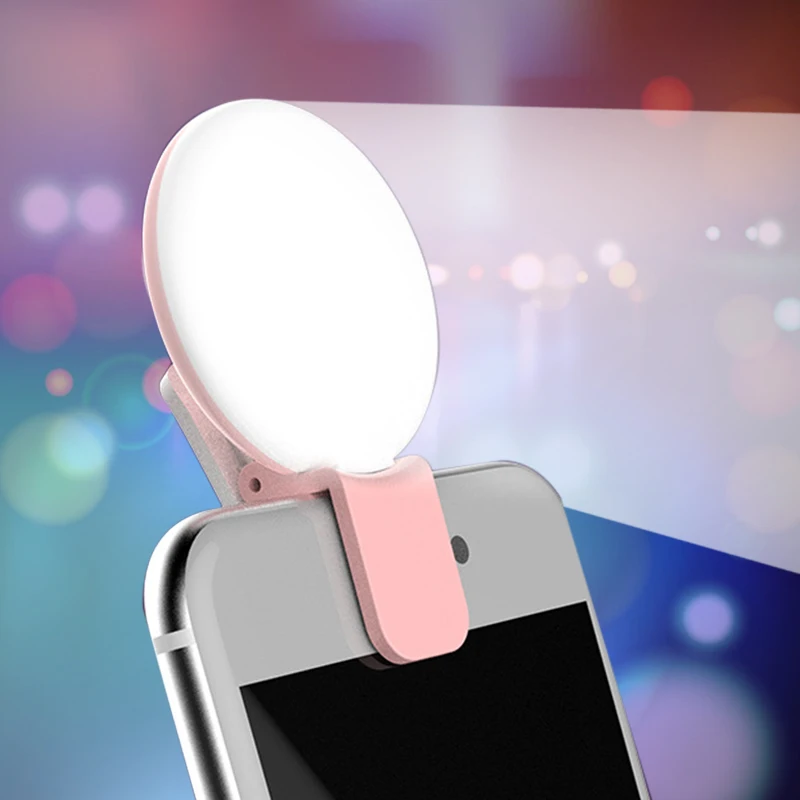 Mini Selfie Flash Light Lamp with USB Charging Cable Long Time Take