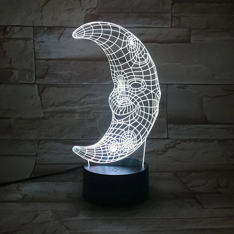 

3d Led Lamp Moon Bedside 7 Color Changing Decorative Lights Rgb Boy Child Kids Baby Birthday Gifts Moon Usb 3d Led Night Light