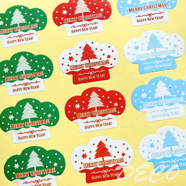 100pcs/lot New Christmas series seal stickers&quot;MERRY CHRISTMAS&quot; sticker for gift packaging(ss
