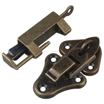 

1pcs Chinese Vintage Buckle Tin Trunk Latch Hook Lock Gift Box Buckle Retro Padlock No word lock