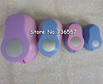 

Free Shipping 4PCS (2",1.5", 1",5/8") Circle craft punch set cortador de papel de scrapbook school paper foam Round hole punches
