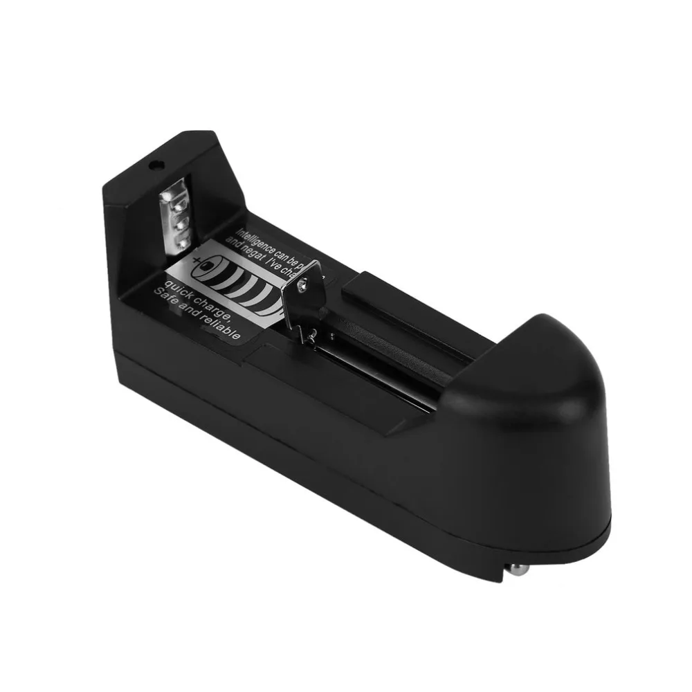 Black EU Plug Adjustable Charger For 3.7V 500mA 18650 AC 100 240V / 47