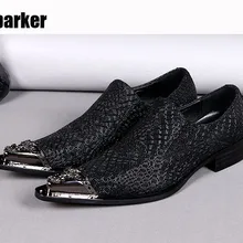 Ntparker/высококачественные мужские туфли-оксфорды ручной работы; кожаные туфли; ; коллекция года; Роскошные мужские кожаные туфли; Цвет Черный; большие размеры US6-12