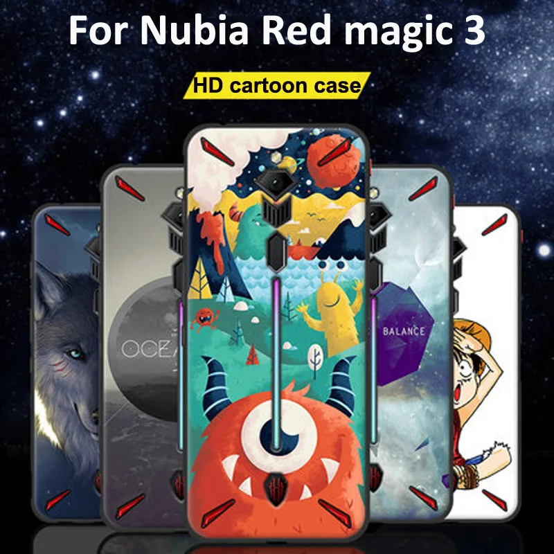 

Cartoon painted Case For Nubia Red magic 3 Case Slim soft Cover For Nubia Redmagic 3 Shockproof Silicone Back Cover Red magic3