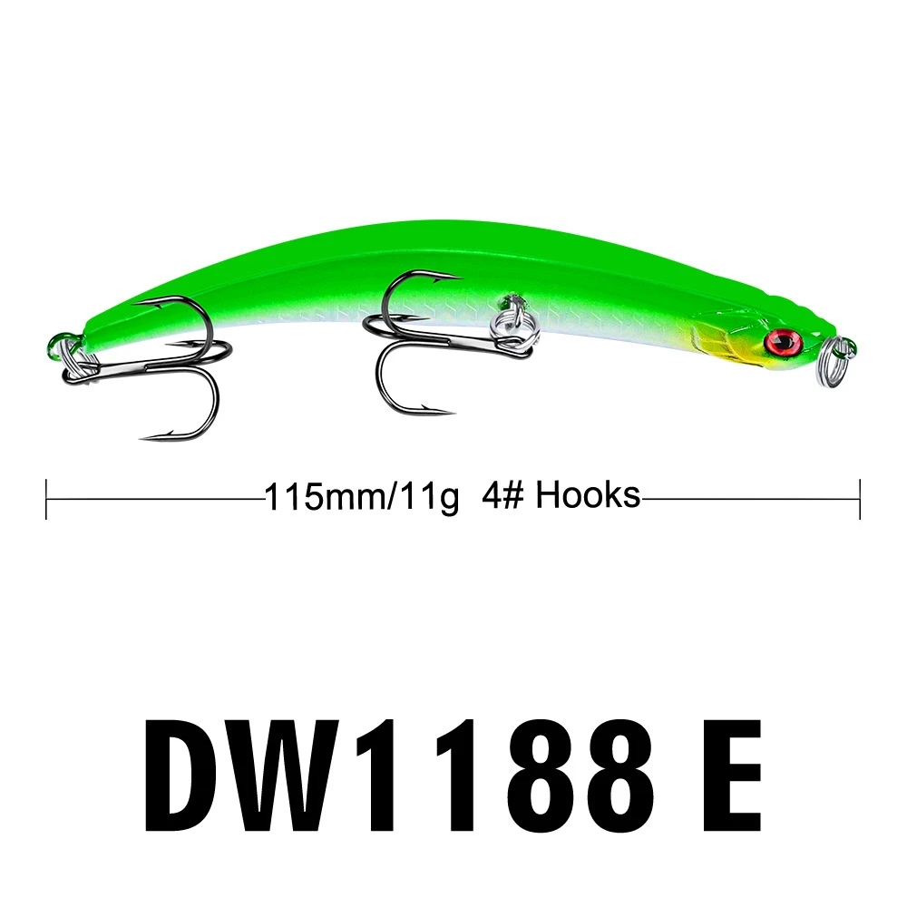 11 г 11,5 см приманка для рыбалки, твердая Топ воды приманки искусственные, фальшивые, для рыбалки приманки 6 Цвет рыболовные снасти 4# крюк для хищных рыб - Цвет: Color E