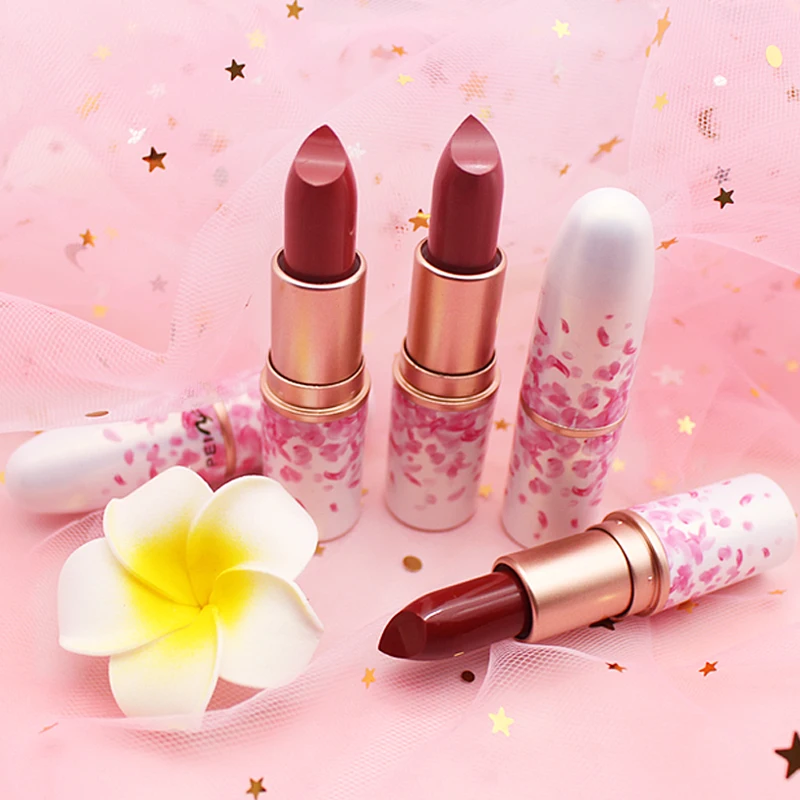 

PNF Starry Shiny Sakura Red Velvet Matte Lipstick 6 colors Waterproof Long Lasting Makeup Cosmetics