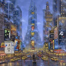 Шумный город Искусство Ручная роспись креативный цифровой самодельная картина маслом живопись по номерам 24 Цвета Пигмент кисть