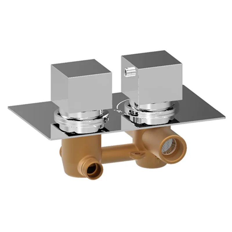 Homedec Inwall Brass Thermostatic Concealed Mixer Valve 2 Square