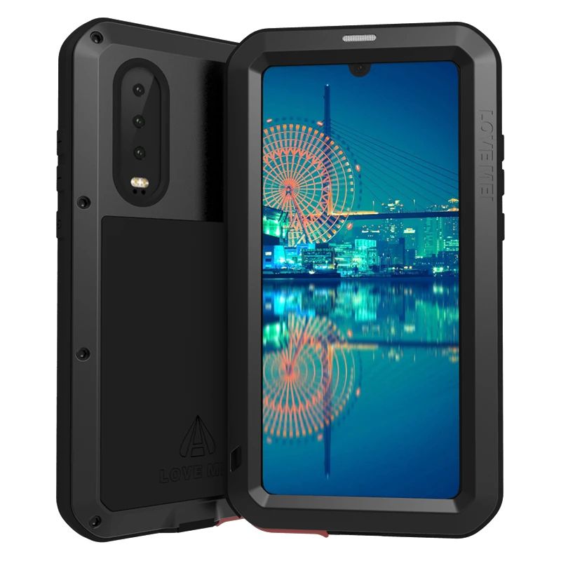 Ударопрочный чехол LOVEMEI для Huawei P30 мощные металлические Чехлы роскошный