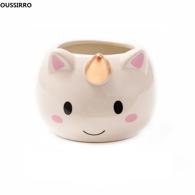 

OUSSIRRO Unicorn Mug 320ml Rainbow Horse Unicorn Mugs Cup Cuteness 3D Unicorn Ceramic Coffee Mug Gold Stereo Cute Unicorn Cups