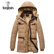Новая зимняя теплая Мужская парка Повседневная Удобная модная однотонная Длинная зимняя куртка 4 цвета M-3XL