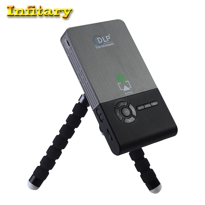 

C2 Mini dlp-projector support 5G wi-fi Bluetooth 4.0 HD Android 4.4 home theater portable projector 5000MA Battery with tripod