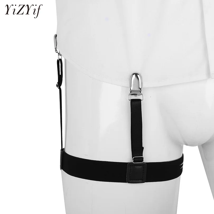 YiZYiF 1 Pair Mens Suspenders Shirt Stays Shirt Holder Men Garters