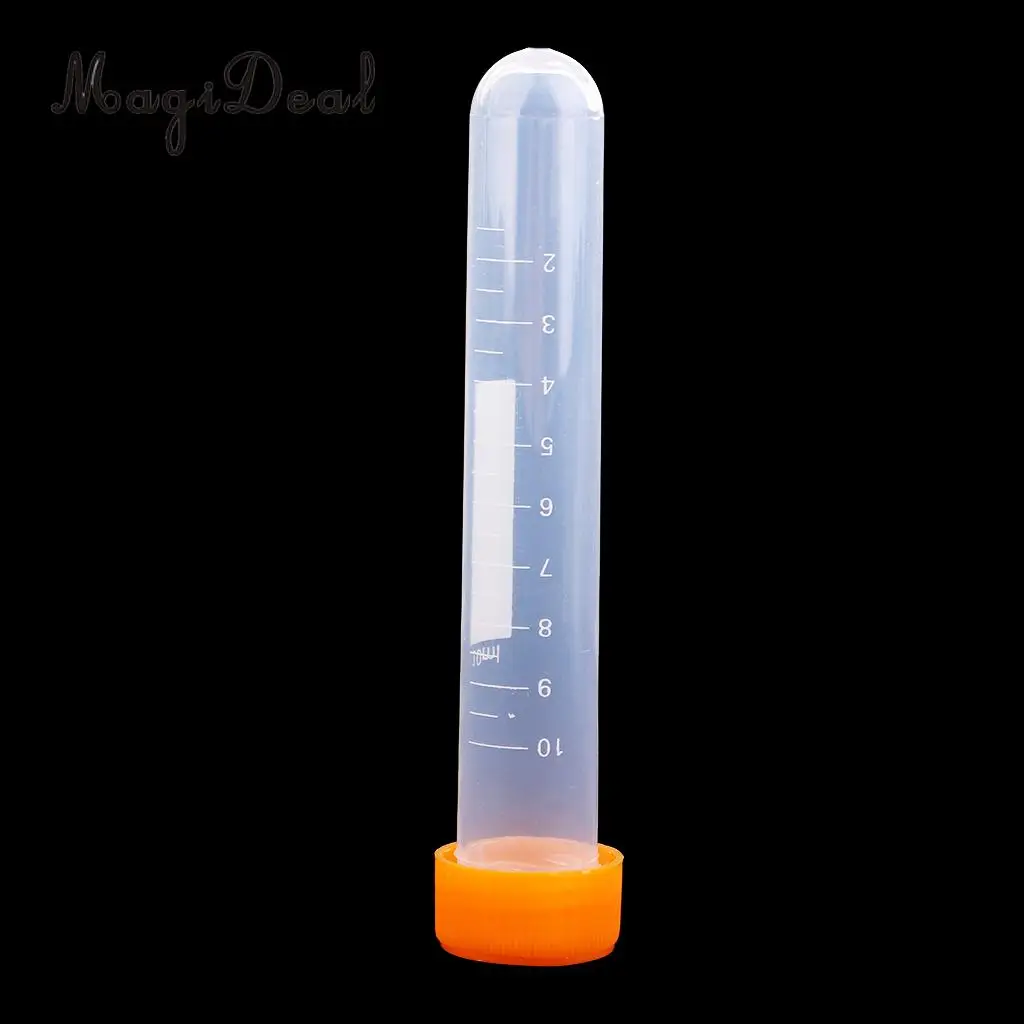 5Pcs Round Clear Knitting Sewing Needles Storage Tubes For Beads Container with Scales