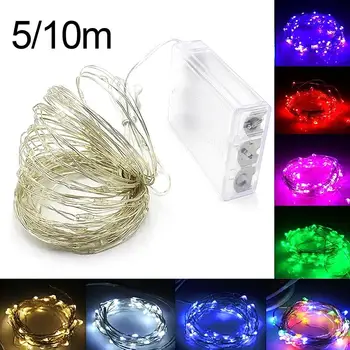 

5/10m Flexible Copper Wire LED Starry String Lights Wedding Party DIY Decor Hot