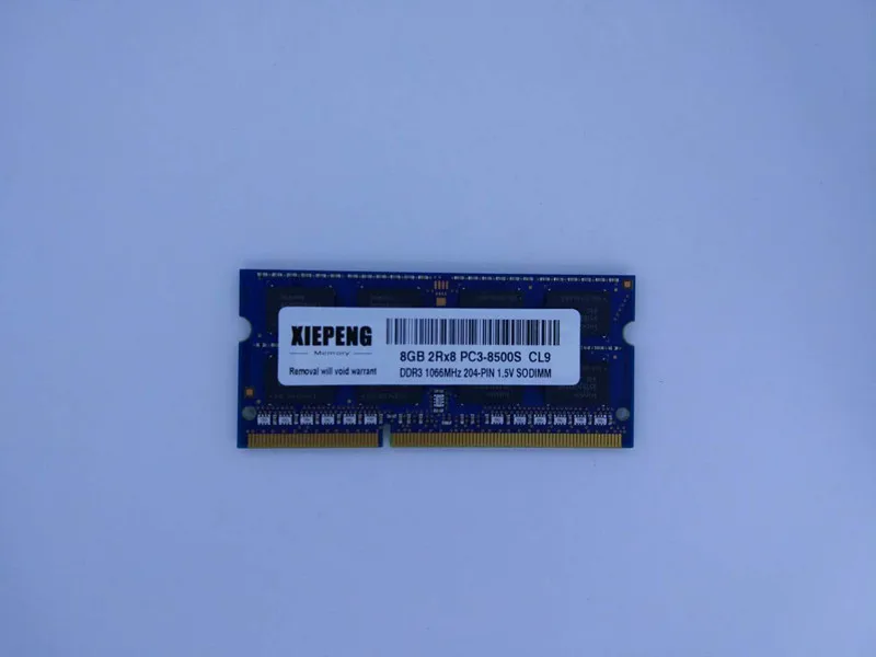 8GB 2Rx8 PC3-8500S 1066 MHz DDR3 8gb 1066 MHz Память ноутбука 4G pc3 8500 ноутбук 204-PIN SODIMM ram