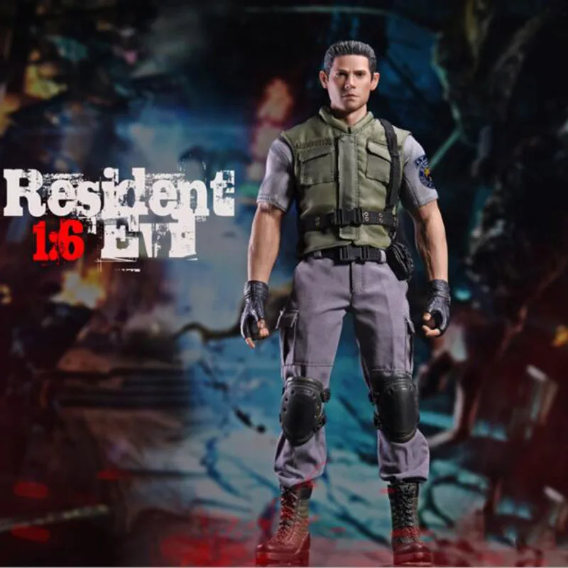 

1/6 Scale Resident Evil Policeman Chris Redfield Figure Nude Body with Seamless Arms Collectible Action Figure Model Dolls Toys