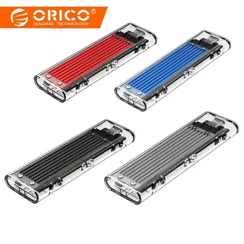 

ORICO Transparent NVME M.2 M-Key 10Gbps SSD HDD Enclosure Case Hard Disk Box USB3.1 Gen2 Type-C External Solid State Disk Box