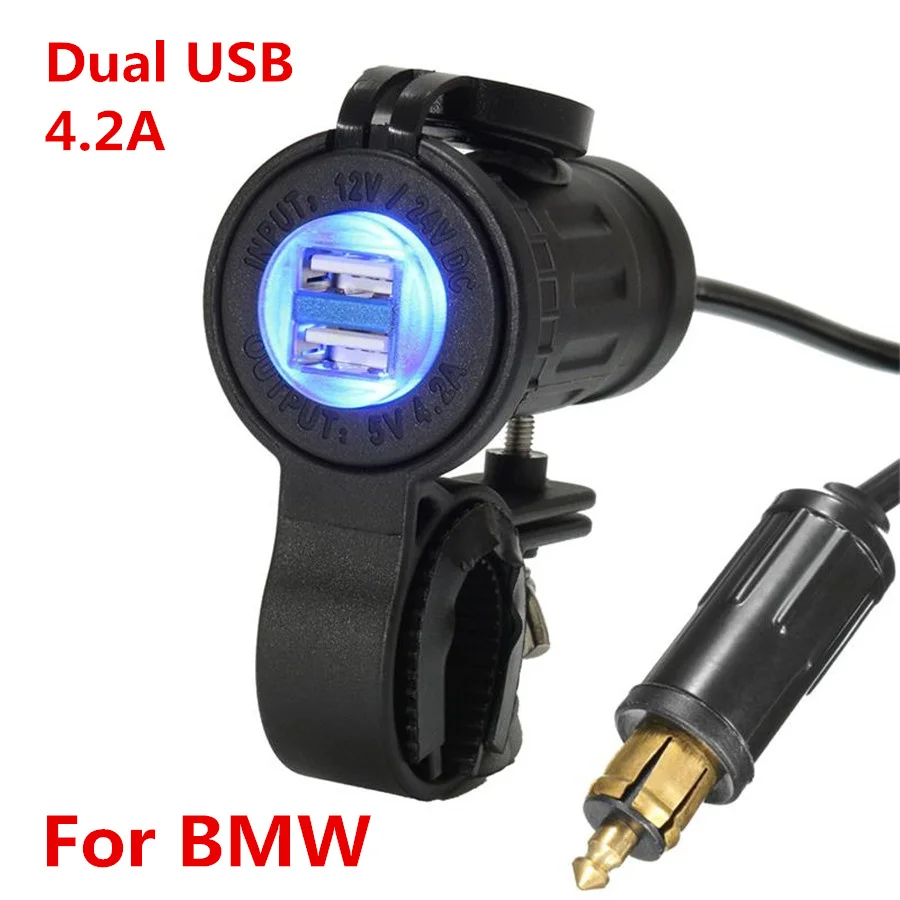 12-24V мотоцикл двойной USB зарядное устройство для BMW Триумф Hella розетка