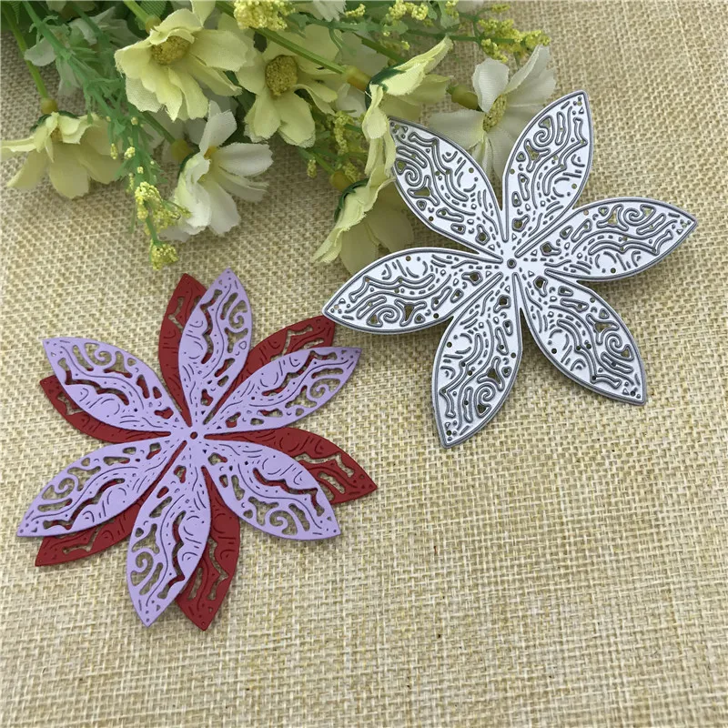 

AOKEDIY Flower Metal Cutting Dies Stencil Scrapbooking Photo Album Card Paper Embossing Craft DIY