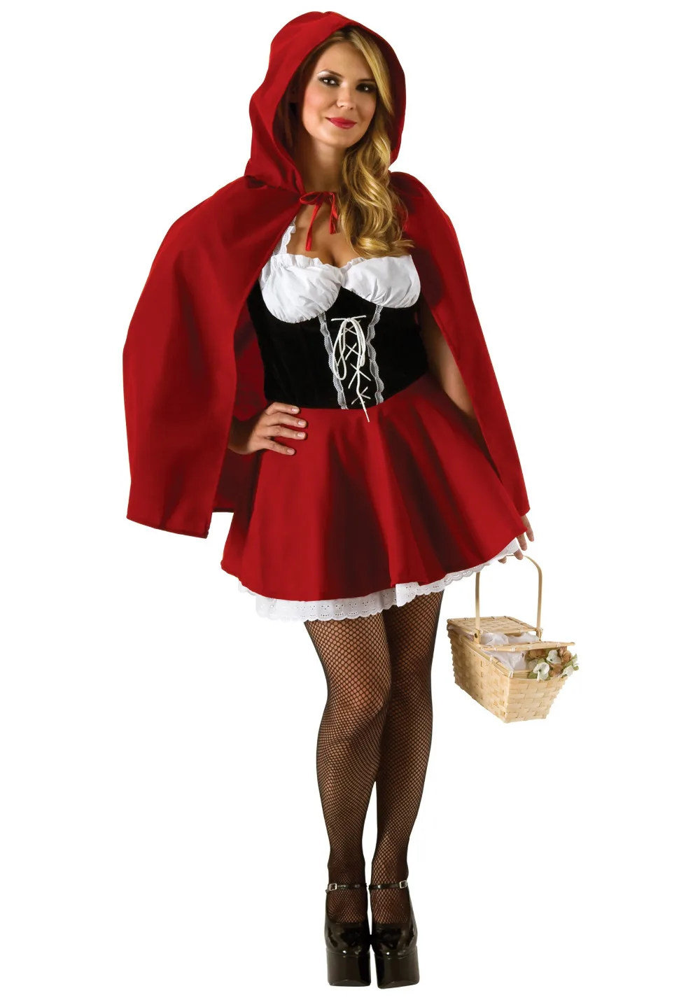Костюм Красной Шапочки размера плюс 6XL 5XL 4XL 3XL 2XL женский маскарадный костюм на Хэллоуин